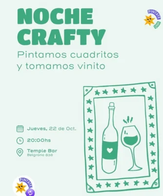Lugares y Eventos pinta cuadritos y toma vino en Noche Crafty en Córdoba